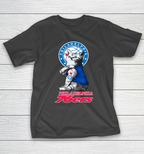 NBA Basketball My Cat Loves Philadelphia 76ers T-Shirt