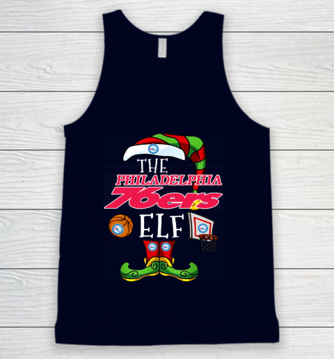 Philadelphia 76ers Christmas ELF Funny NBA Tank Top 2