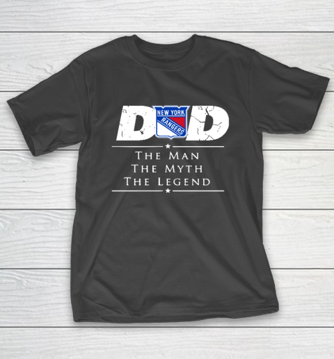 New York Rangers NHL Ice Hockey Dad The Man The Myth The Legend T-Shirt
