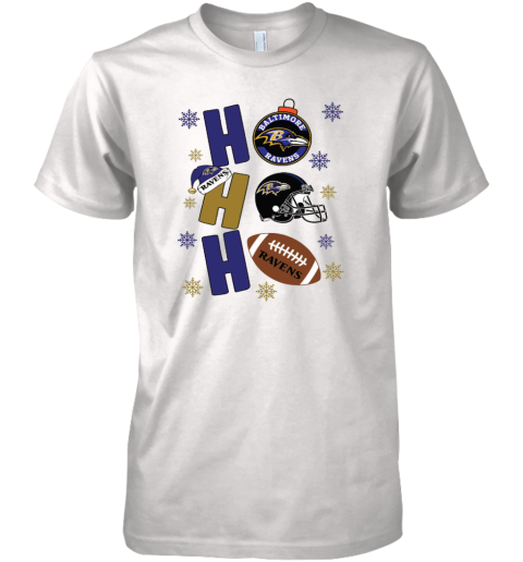 Baltimore Ravens Hohoho Santa Claus Christmas Football NFL Premium Men's T-Shirt