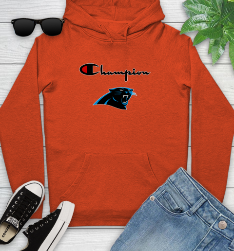 NFL Football Carolina Panthers Champion Shirt Youth Hoodie 3