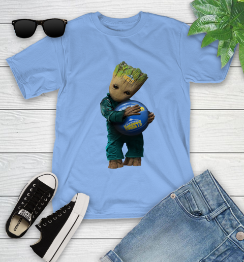 NBA Groot Guardians Of The Galaxy Basketball Sports Denver Nuggets Youth T-Shirt 11