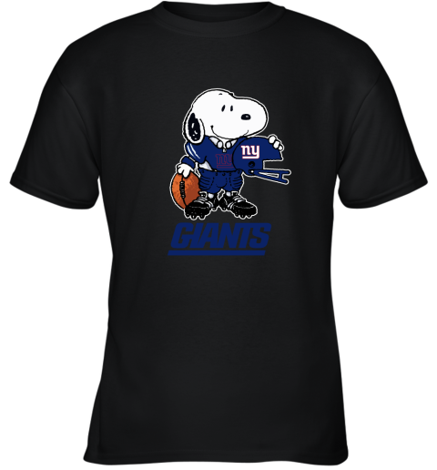 Snoopy A Strong And Proud New York Giants Player NFL Youth T-Shirt