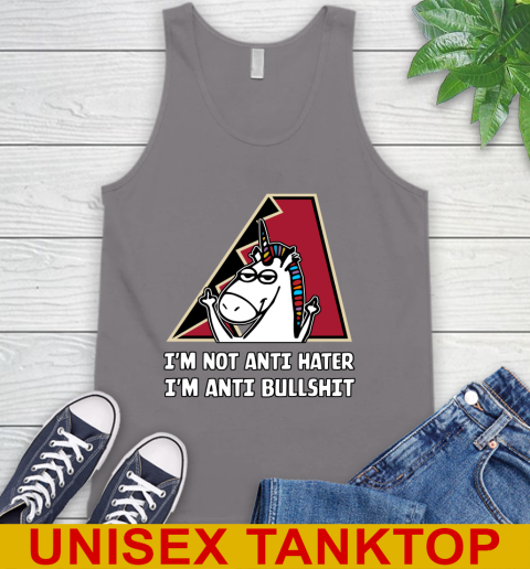 Arizona Diamondbacks MLB Baseball Unicorn I'm Not Anti Hater I'm Anti Bullshit Tank Top 7