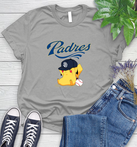 MLB Pikachu Baseball Sports San Diego Padres Women's T-Shirt 10