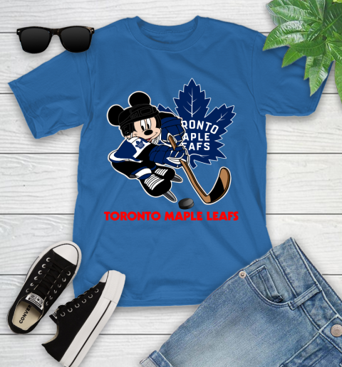 NHL Toronto Maple Leafs Mickey Mouse Disney Hockey T Shirt Youth T-Shirt 9