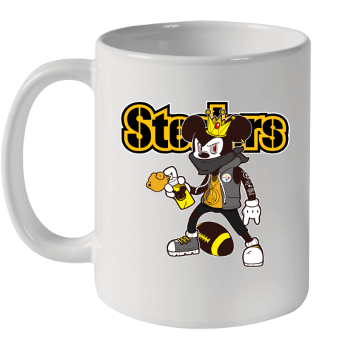 Pittsburgh Steelers NFL Football Mickey Peace Sign Sports Ceramic Mug 11oz