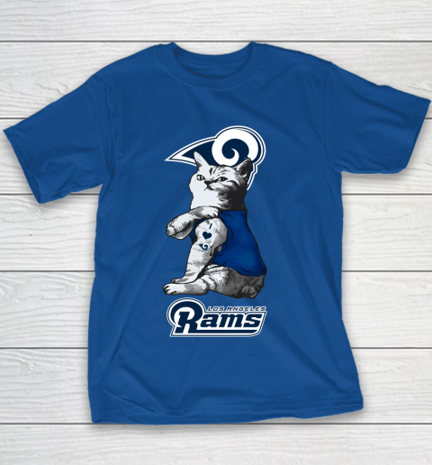 NFL Football My Cat Loves Los Angeles Rams Youth T-Shirt 7 NFL Football My Cat Loves Los Angeles Rams Youth T-Shirt - Image 7