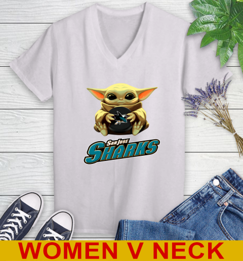 NHL Hockey San Jose Sharks Star Wars Baby Yoda Shirt 77