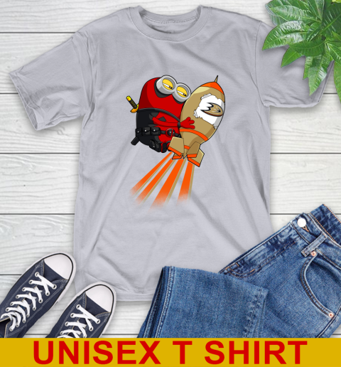 NHL Hockey Anaheim Ducks Deadpool Minion Marvel Shirt T-Shirt 5