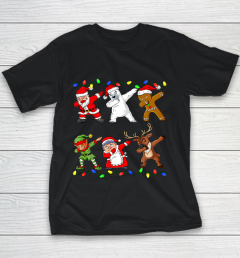 Christmas Dabbing Santa Elf And Friends Boys Kids Dab Xmas Gift Youth T-Shirt