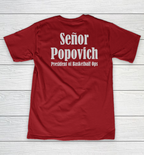 Coach Pop El Jefe (print on front and back) Women's V-Neck T-Shirt 13