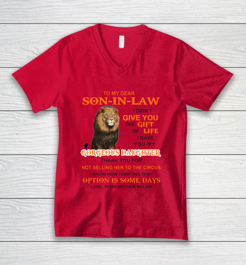 To My Dear Son In Law V-Neck T-Shirt 3