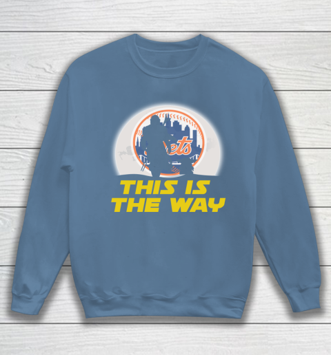 New York Mets MLB Baseball Star Wars Yoda And Mandalorian This Is The Way Sweatshirt 6