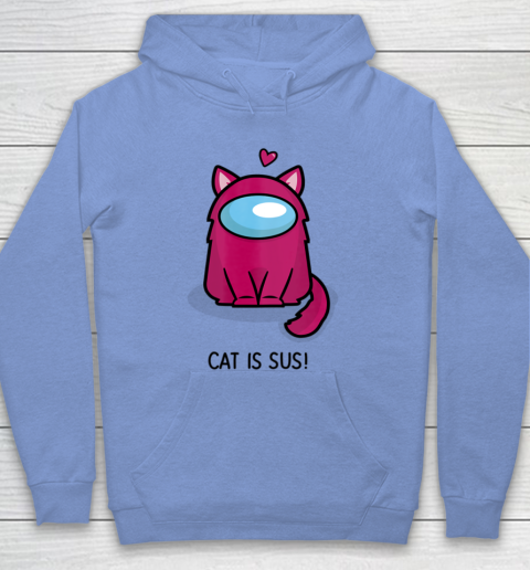 Among Us Game Shirt Cute Cat Astronaut Among me or us Nerdy Girl Gamer Hoodie 7
