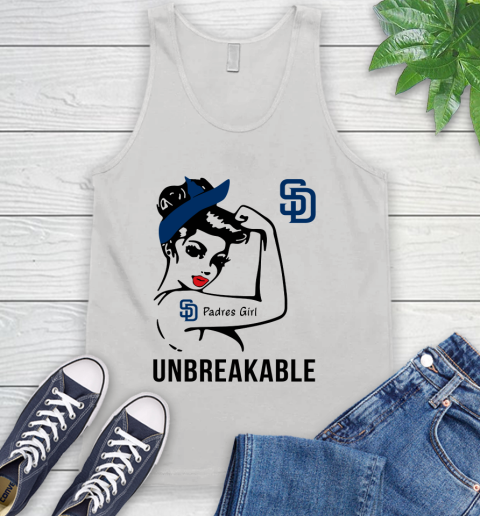 MLB San Diego Padres Girl Unbreakable Baseball Sports Tank Top