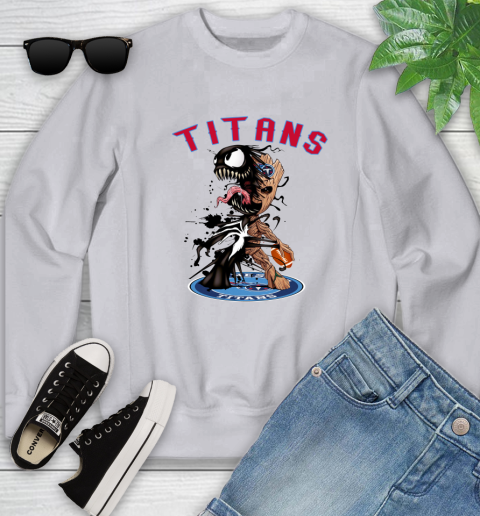 NFL Tennessee Titans Football Venom Groot Guardians Of The Galaxy Youth Sweatshirt 4