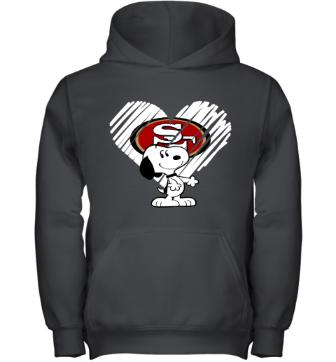 A Happy Christmas With San Francisco 49ers Snoopy Youth Hoodie