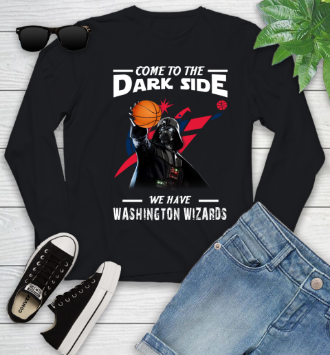NBA Come To The Dark Side We Have Washington Wizards Star Wars Darth Vader Basketball Youth Long Sleeve