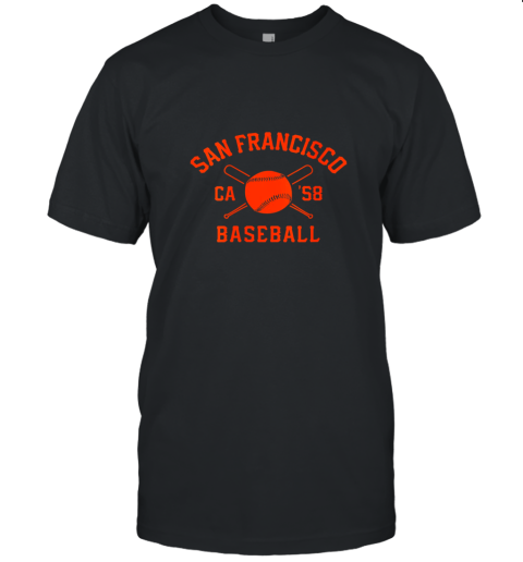 Womens San Francisco Baseball Vintage SF The City Cali Retro Gift Unisex Jersey Tee