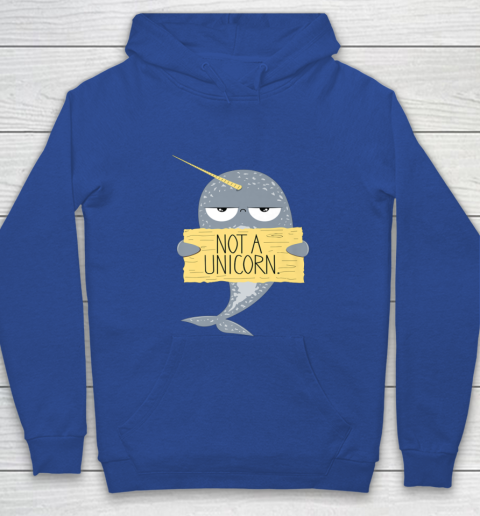 Not A Unicorn Cute Funny Narwhal Graphic Youth Hoodie 8