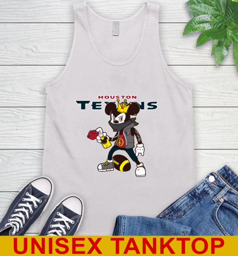 Houston Texans NFL Football Mickey Peace Sign Sports Tank Top