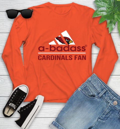 NFL A Badass Arizona Cardinals Fan Adidas Football Sports Youth Long Sleeve 3