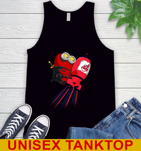 MLB Baseball Cleveland Indians Deadpool Minion Marvel Shirt Tank Top