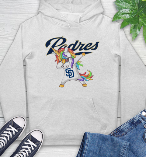 San Diego Padres MLB Baseball Funny Unicorn Dabbing Sports Hoodie