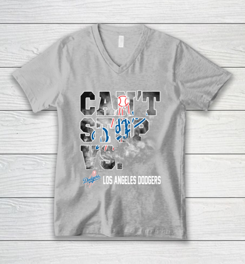 MLB Los Angeles Dodgers Baseball Can't Stop Vs Dodgers V-Neck T-Shirt 3