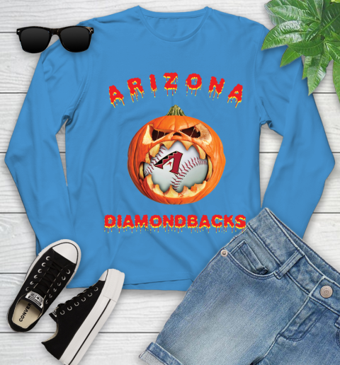 MLB Arizona Diamondbacks Halloween Pumpkin Baseball Sports Youth Long Sleeve 7