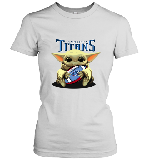 Baby Yoda Loves The Tennessee Titans mutp baby yoda loves the tennessee titans ladies t shirt 20 front white