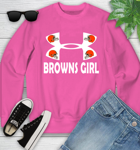 NFL Cleveland Browns Girl Under Armour Football Sports Youth Sweatshirt 6