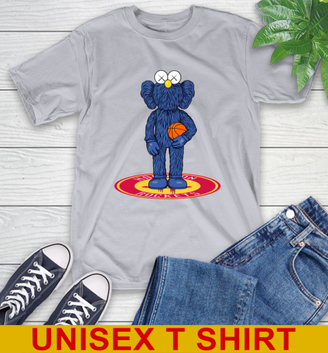NBA Basketball Houston Rockets Kaws Bff Blue Figure Shirt T-Shirt 6