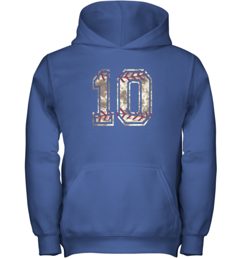 rnd1 baseball jersey number 10 vintage distressed youth hoodie 43 front royal