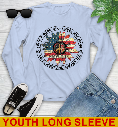 America sunflower she's a good girl loves her mama shirt 107