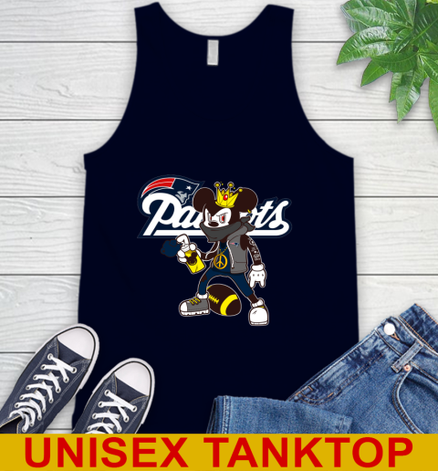 New England Patriots NFL Football Mickey Peace Sign Sports Tank Top 3