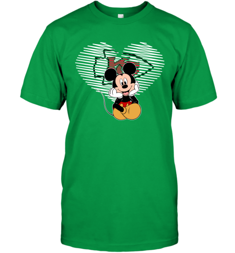 NFL Kansas City Chiefs The Heart Mickey Mouse Disney Football T Shirt qT9ENZLt3LR classic t shirt 2 95 151514 front irish green