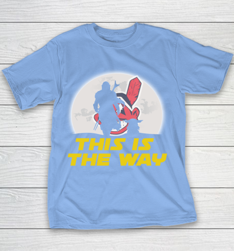 Cleveland Indians MLB Baseball Star Wars Yoda And Mandalorian This Is The Way Youth T-Shirt 8