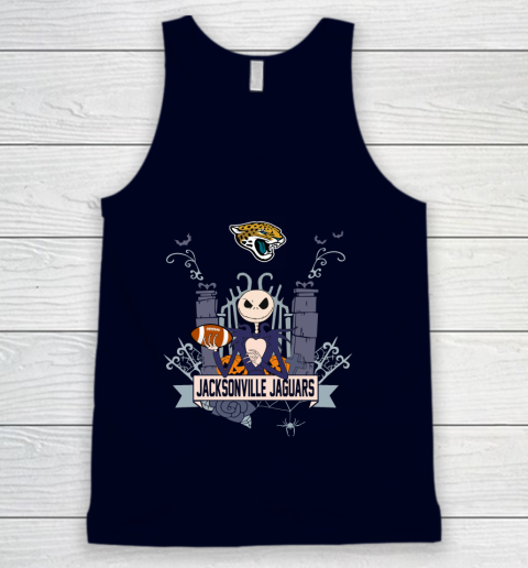 NFL Jacksonville Jaguars Football Jack Skellington Halloween Tank Top 2