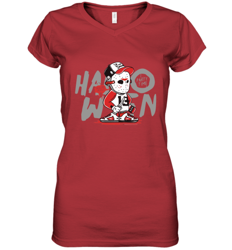 hpcq jason voorhees kill im all party time halloween shirt women v neck t shirt 39 front red