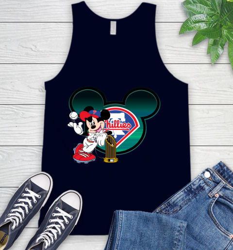 MLB Philadelphia Phillies The Commissioner's Trophy Mickey Mouse Disney Tank Top 3
