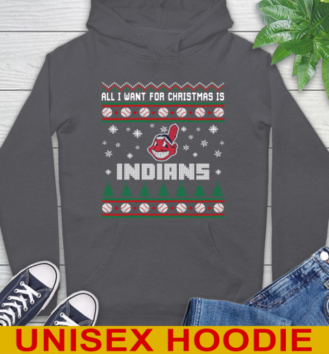 MLB All I Want For Christmas Is Cleveland Indians Baseball Sports 19
