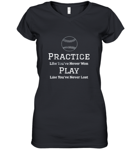 Baseball Softball Practice Play Shirt Women's V-Neck T-Shirt