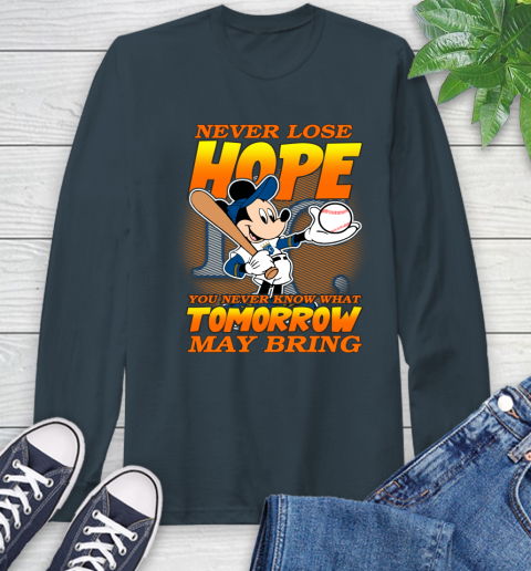 Kansas City Royals MLB Baseball Mickey Disney Never Lose Hope Long Sleeve T-Shirt 9