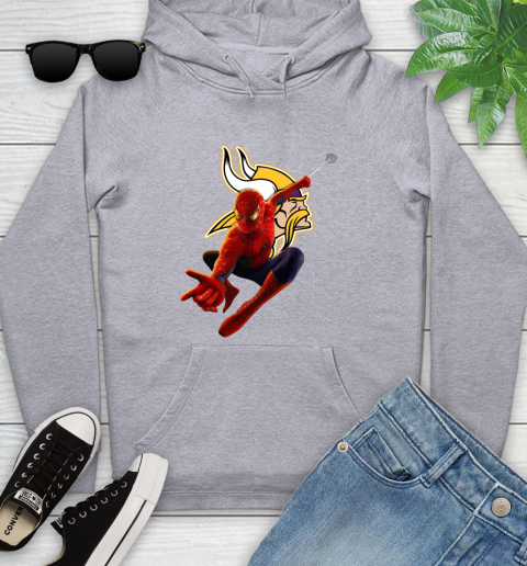 NFL Spider Man Avengers Endgame Football Minnesota Vikings Youth Hoodie 6