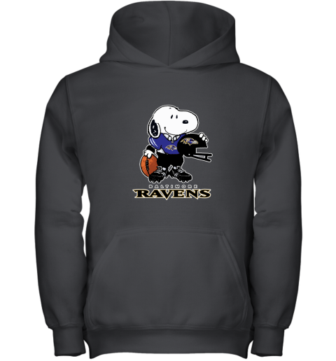 Snoopy A Strong And Proud Baltimore Ravens Player NFL Youth Hoodie