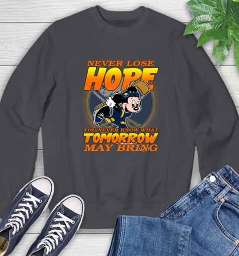 Buffalo Sabres NHL Hockey ootball Mickey Disney Never Lose Hope Sweatshirt 6