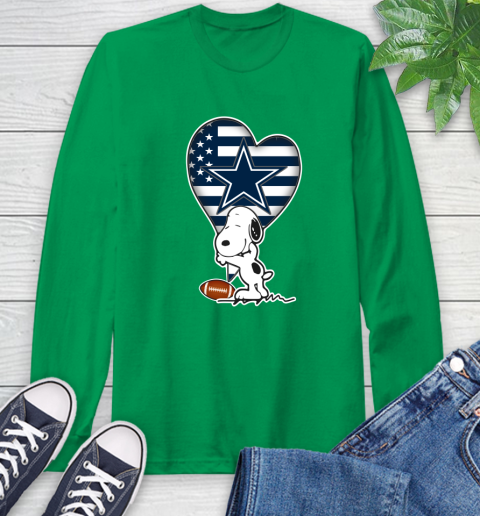 Dallas Cowboys NFL Football The Peanuts Movie Adorable Snoopy Long Sleeve T-Shirt 7