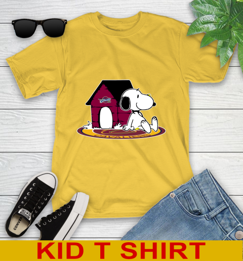 NBA Basketball Cleveland Cavaliers Snoopy The Peanuts Movie Shirt Youth T-Shirt 8